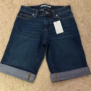 Lands' End kids Blue Denim Shorts